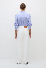 Contrast Stripe Shirt - Sky Stripe - Matteau